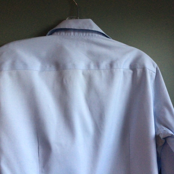 Ladies Fitted button down shirt Sz 14 pale blue - Picture 6 of 13